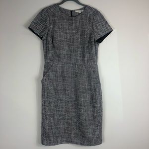 Boden Chic Tweed Black & White Shift Dress